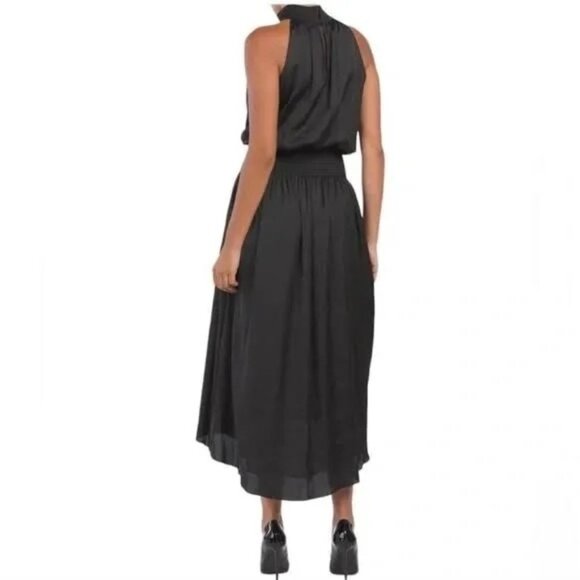 Ramy Brook Belle black Satin Hi/Low Midi Coctail Dress size S - Picture 3 of 10